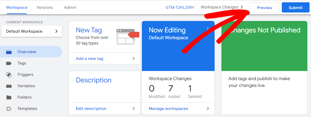 Google 跟踪代码管理器预览