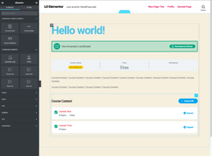 Elementor与LearnDash集成