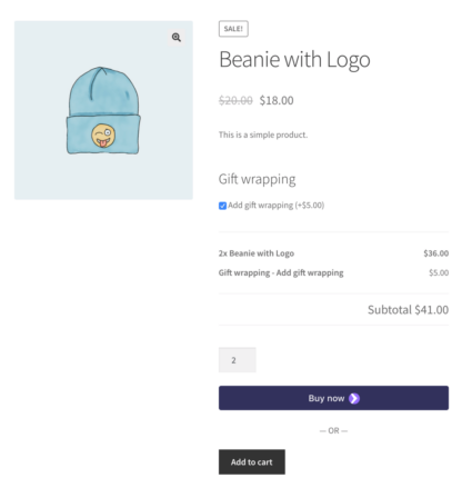 WooCommerce Product Add-Ons 电商产品附加