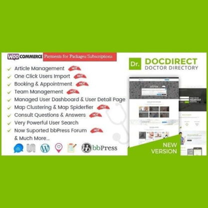 DocDirect Theme WordPress 医生和医疗保健目录主题