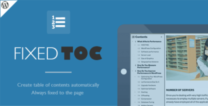 FIXED TOC WORDPRESS PLUGIN