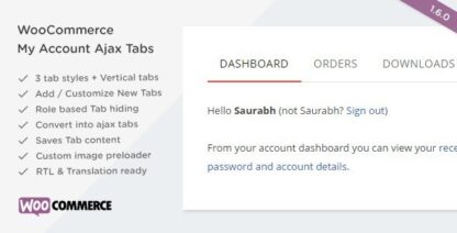 SS WooCommerce Myaccount Ajax Tabs