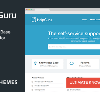 Helpguru – A Self-Service Knowledge Base Wordpress Theme