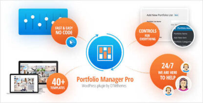 Portfolio Manager Pro WordPress 响应式作品集和画廊插件